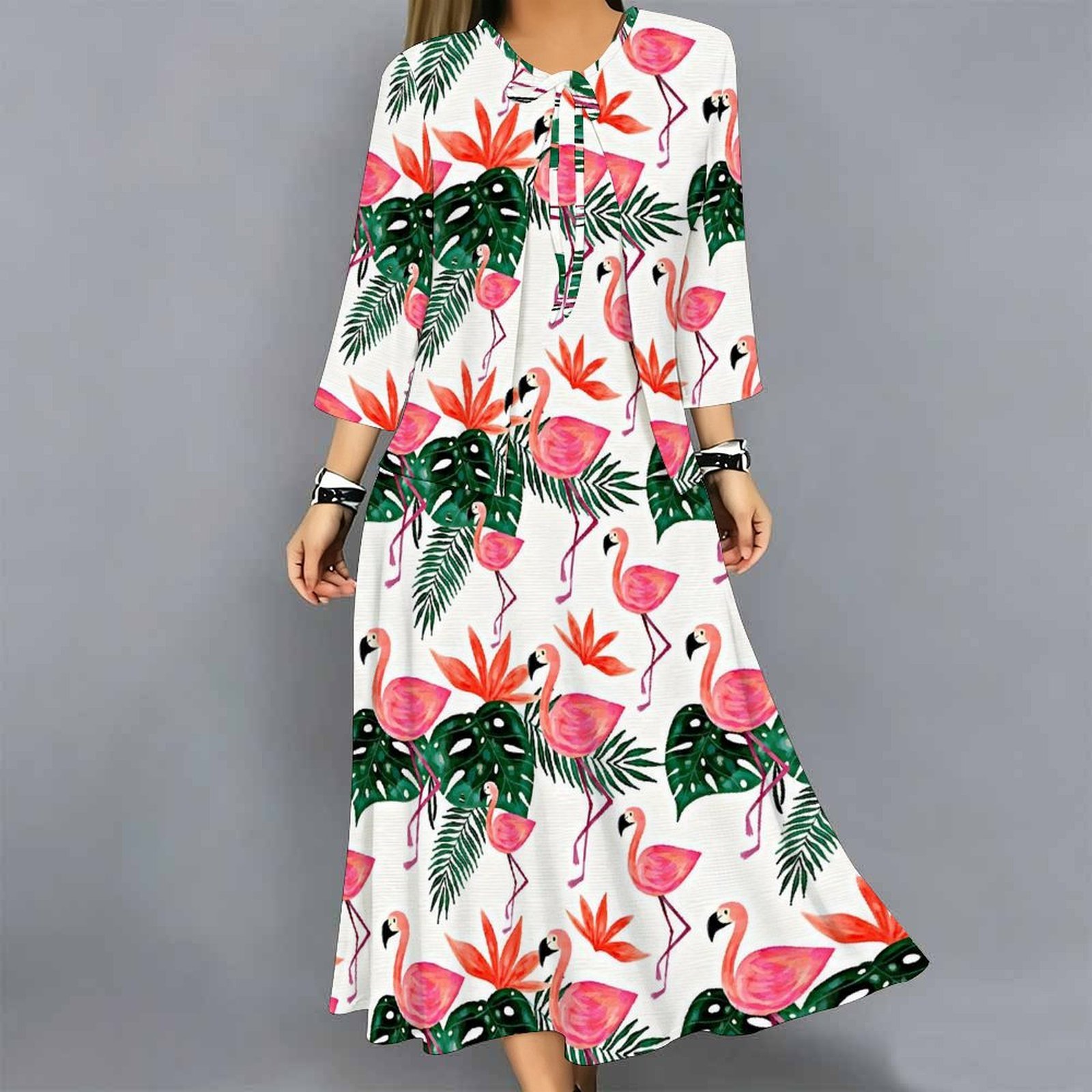 Women 2 Piece Dress Set Print  - огляд і ціна Midi Skirt Floral