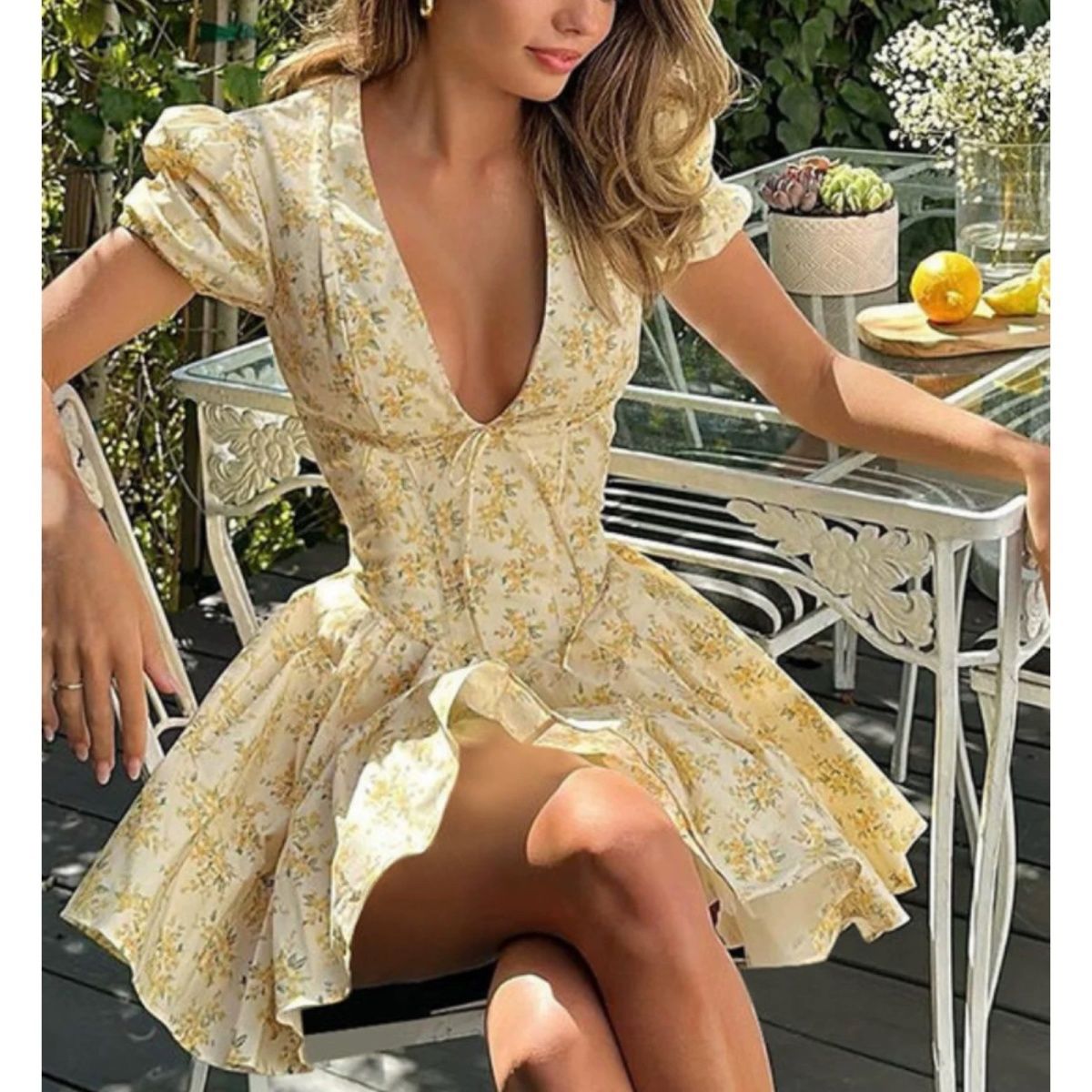 4XL French Floral Dress Plus S - огляд і ціна Romper Floral Print