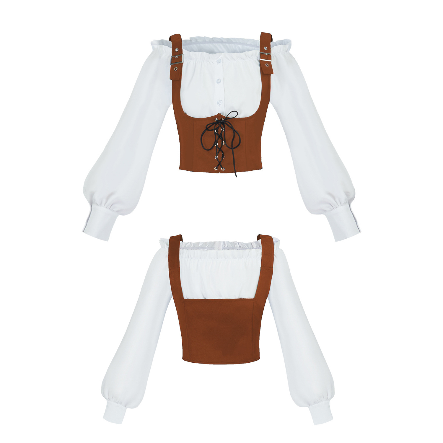 Renaissance 2 Piece Costume Se - огляд і ціна Blouse Off Shoulder