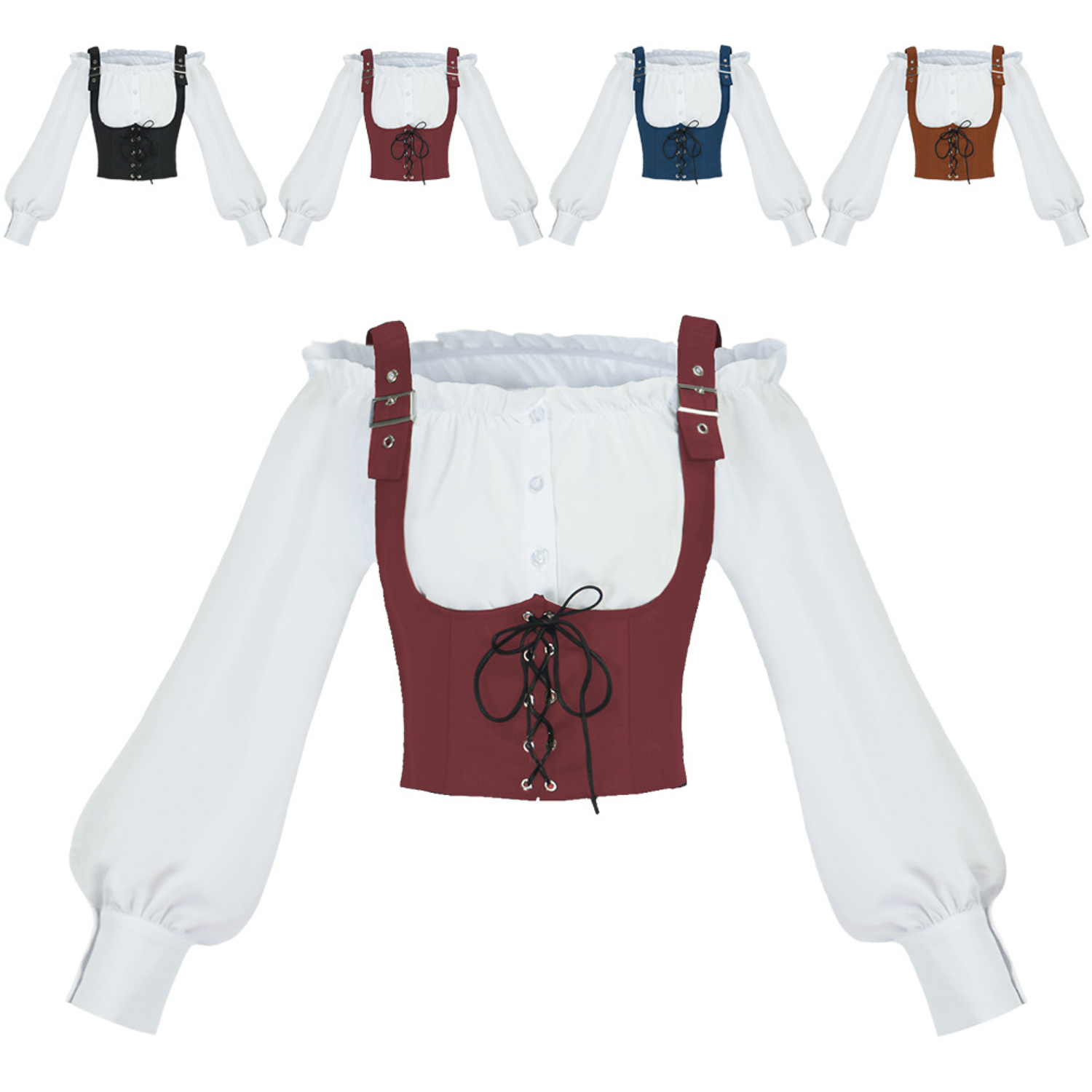 Renaissance 2 Piece Costume Se - огляд і ціна Blouse Off Shoulder