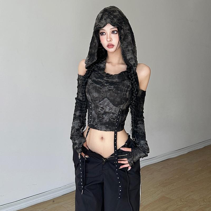 Off Shoulder Hoodie Long Sleev - огляд і ціна Blouse Off Shoulder
